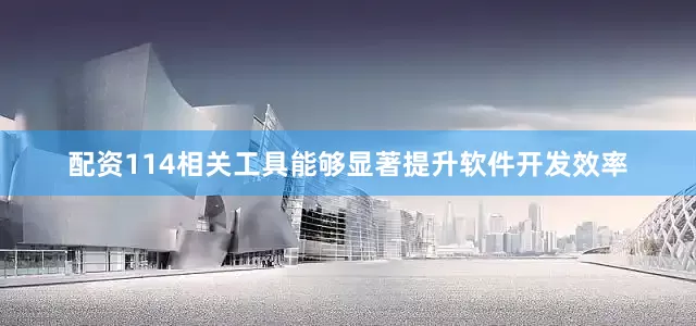 配资114相关工具能够显著提升软件开发效率
